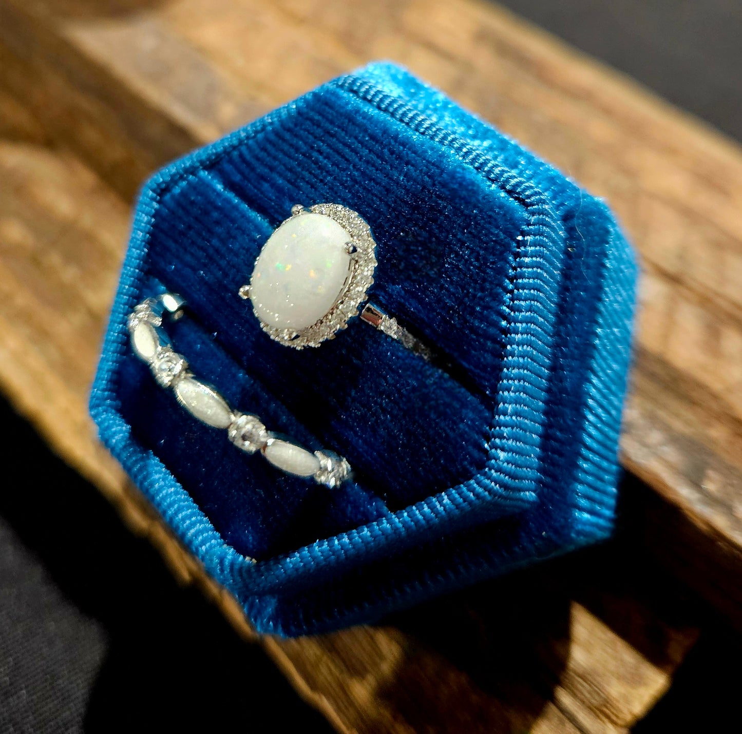 Vintage Halo & Marquise Band Set